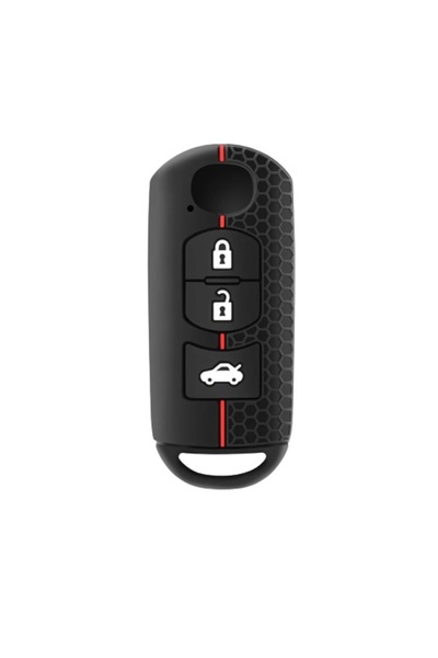 AUTOTOB AUTOTOB® keyless key cover, 3 buttons, silicone, Mazda, black/red