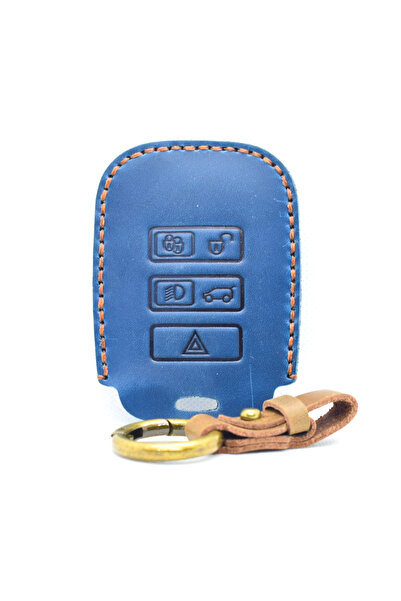 AUTOTOB AUTOTOB® genuine Leather key case, 5 buttons, Land Rover, blue
