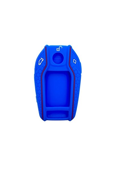 AUTOTOB Husa cheie inteligenta cu display, BMW, din silicon, AUTOTOB®, albastru