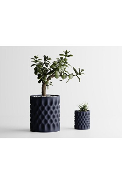Sani Vase "Dent 2 SMALL" 111 x 111 x H126mm - Dark blue matt