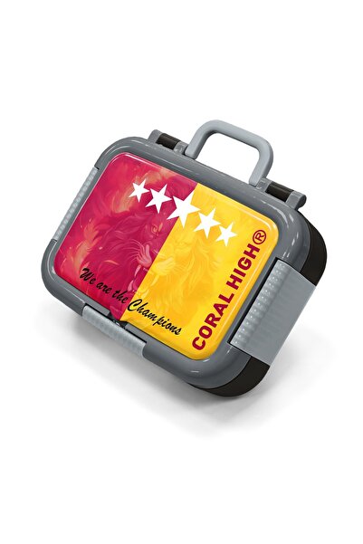 Coral High Παιδικό κίτρινο κόκκινο δοχείο φαγητού από ανοξείδωτο ατσάλι με μο...