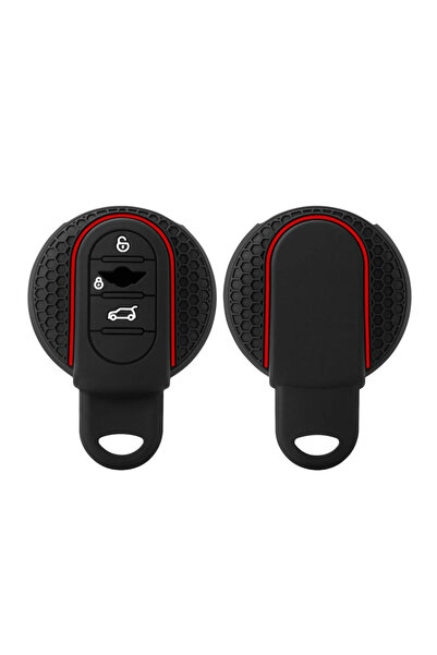 AUTOTOB Car key case, AutoTob, Mini, silicone, black/red