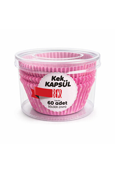 BENS Pembe Puantiyeli Kek Kapsülü Fırına Girebilir 50x30 mm
