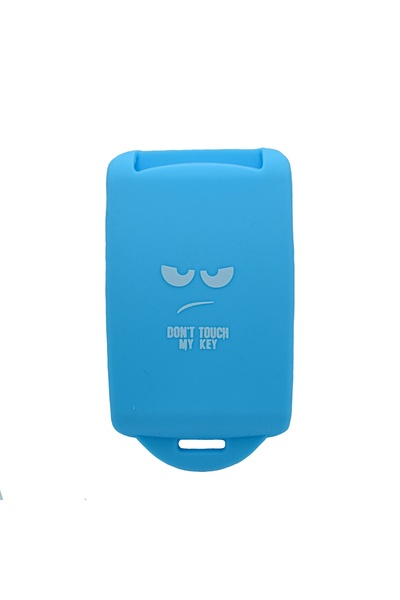 AUTOTOB Renault/Dacia keyless key case, "Don't touch my key" model, light blue