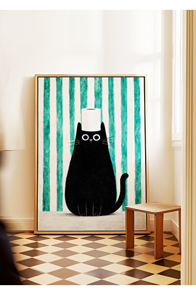 ARTHOUSECOLLECTIVE Banyo / Wc / Kedi Koleksiyonu - Çerçevesiz Poster