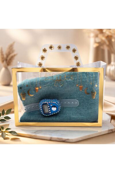 Vipfoni Şeffaf Çanta İçerisinde Taşlı Zikirmatik Başörtü Hac, Umre, Mevlüt, S...