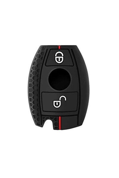 AUTOTOB Husa cheie 2 butoane Mercedes, model sport, AUTOTOB®, negru/rosu