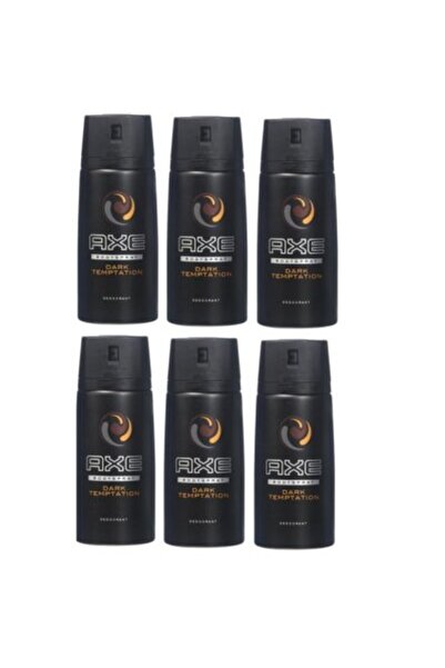 Axe Mens Deodorant, Body Spray, Dark Temptation, Fragrance, 150ml, 6Pack