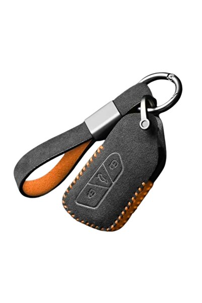 AUTOTOB Husa cheie din alcantara, AUTOTOB®, VW/Skoda/Seat 2020, negru/portocaliu