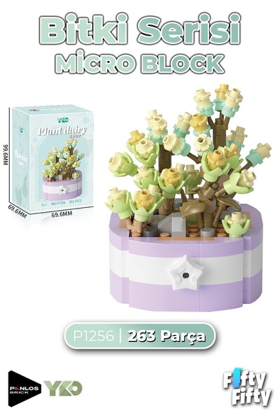 Vagonlife Panlos Micro Block Plant Series 1256 Flower Bouquet 263 Pieces Toy ...