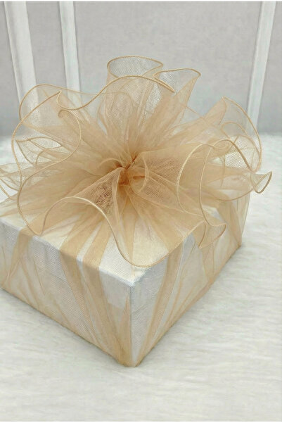 ZEYMERADE Cappuccino Decorative Tulle Overlock Edge, Bundle Dowry Bride Groom...