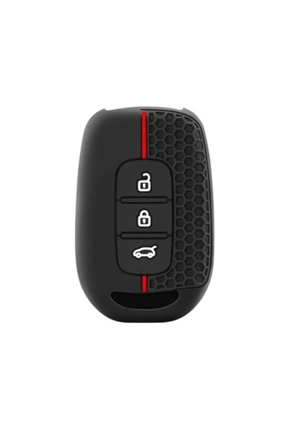 AUTOTOB AUTOTOB® key case, 3 buttons Dacia Logan, Sandero, black/red