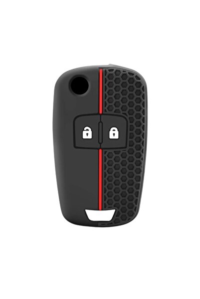 AUTOTOB Husa cheie silicon tip briceag Opel, model sport, negru/rosu