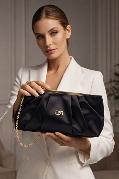 LikeMoon Γυναικεία τσάντα βραδινού φορέματος με λουράκι αλυσίδας, σατέν, για ...