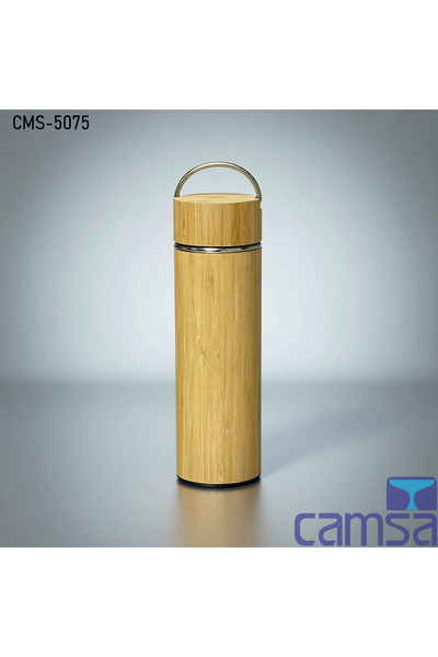 Queen’s Kitchen 450 ml Steel Thermos with Bamboo Handle