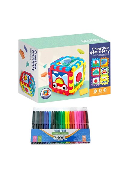 OEM Εκπαιδευτικό παιχνίδι Hooppie, δημιουργικός κύβος με γεωμετρικά σχήματα, ...