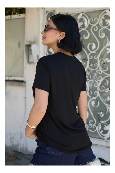 SPORTİVEA Basic Oversize Fit 100% Cotton T-Shirt