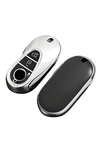 AUTOTOB TPU key case 3 buttons Mercedes-Benz model 2022, AUTOTOB®, silver
