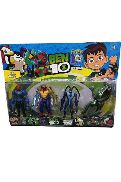 özgürce Ben10 Benten Işıklı 3 Figür ve Maske Alien Force Eğlence Seti