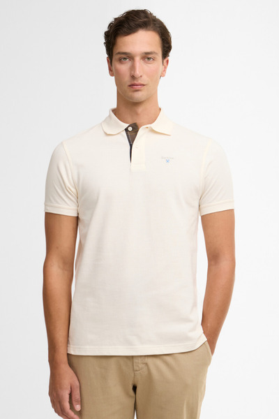 Barbour Tartan Pique Polo Yaka WH71 Whisper White/Classic