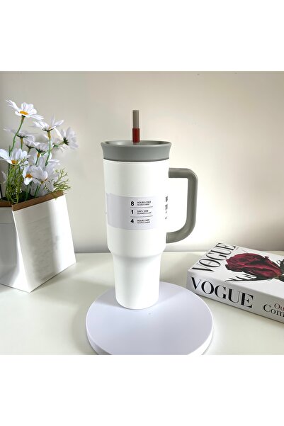 Queen’s Kitchen 1200 ml Steel Thermos with Straw