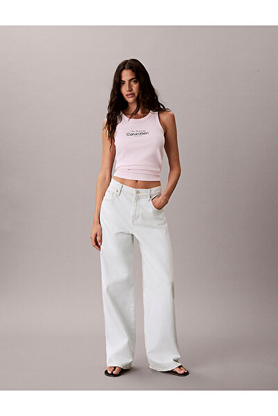 Calvin Klein Women's Rib Knit Graphic Detailed Tank Top