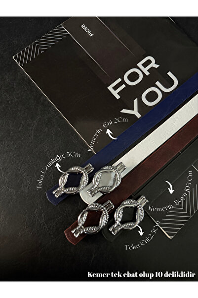 Fiori 4-Pack Thin Snake Buckle Basic Women's Trouser Belt, Jacket Belt, Dress...