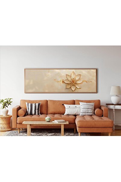 Tuba Decor Tek Parça Gerçek Ahşap Yatay Panorama Çerçeveli Tablo