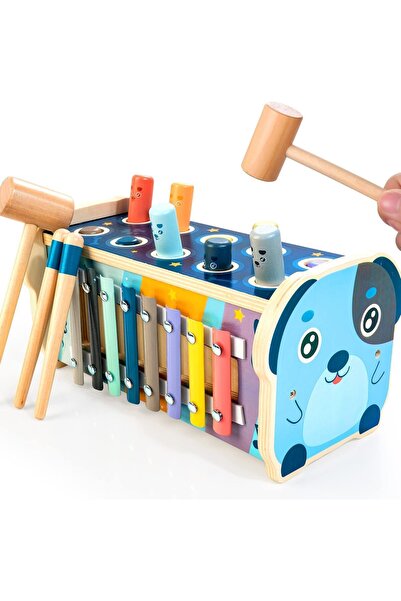 Twisoo لعبة مونتيسوري الخشبية للأطفال الصغار - لعبة ضرب الكرة، إكسيليفون، متا...