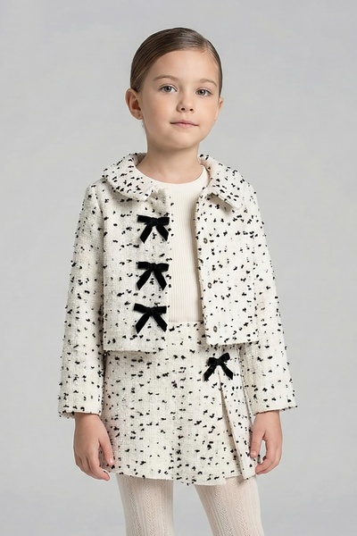 DMB BOYS & GIRLS Girl's Shorts Skirt Set 95% Cotton Jacket 3-Piece Holiday Ca...