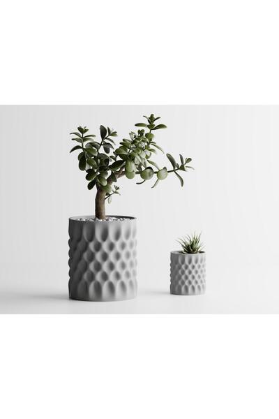 Sani Vase "Dent 2 SMALL" 111 x 111 x H126mm - Grey