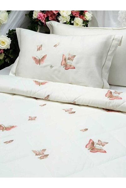 BAŞ TASARIM Kelebek İşlemeli Tek Kişilik Kışlık Uyku Seti