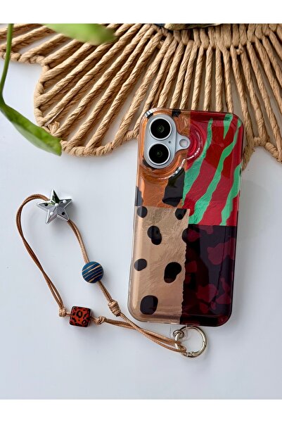 Go Aksesuar Iphone 17 Uyumlu Shine Charm Leopar Tasarımlı Oyuncaklı Esnek Sil...