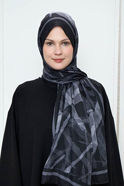 Modakaşmir Line Pattern Bamboo Shawl