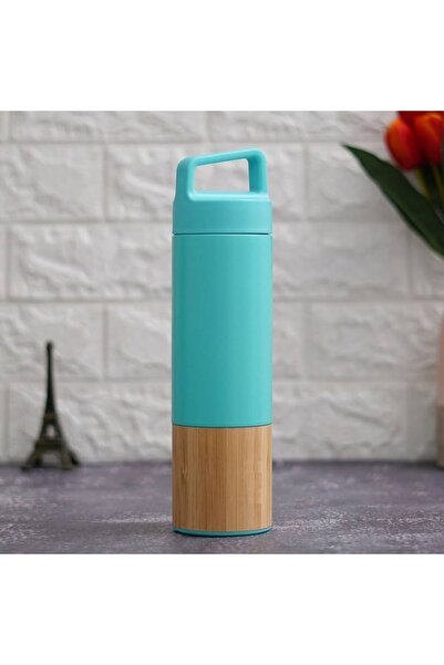 Queen’s Kitchen 600 ml Bamboo Coated Mug Thermos with Handle