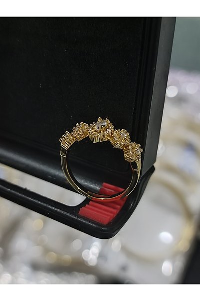 LooRen Butik 5 Stones Gold Color Non-Tarnish Stainless Women's Ring Lrn014