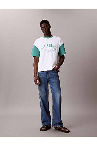 Calvin Klein Erkek SS Relaxed Fit Premium Penye T-shirt