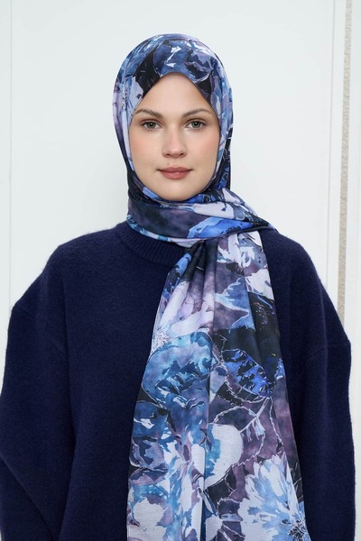 Modakaşmir Σάλι Λίνα με Σχέδιο Μπουκέτου