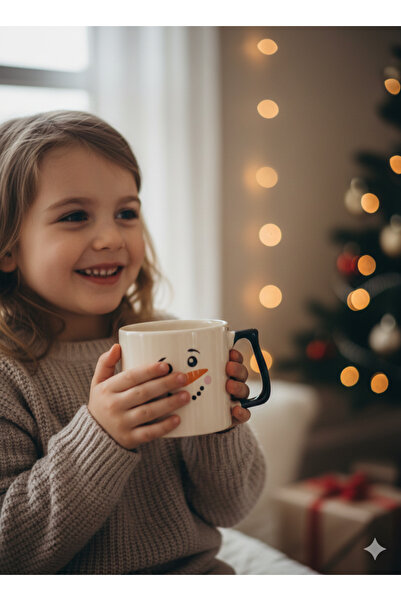 IŞILAY PROMOSYON Snowman Lettered Winter Themed Gift Mug