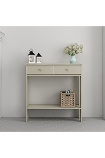 Home Mandosi Çift Çekmeceli Dresuar Çok Amaçlı Dolap Kumtaşı