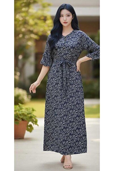 BRK All-over Printed ruffled dress