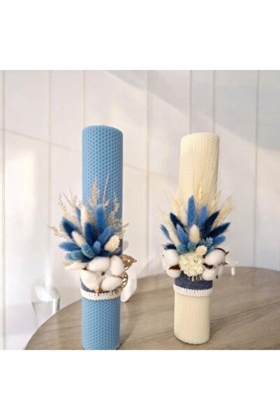 Dodi Κερί βάπτισης με αποξηραμένα λουλούδια