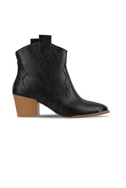 MY DERİ Brush Women's Cowboy Short Boots