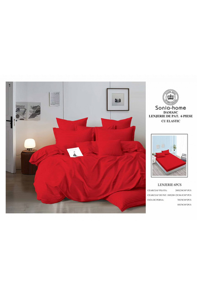 FIONNA.RO Damask Cotton Underwear With Stretchy - Red