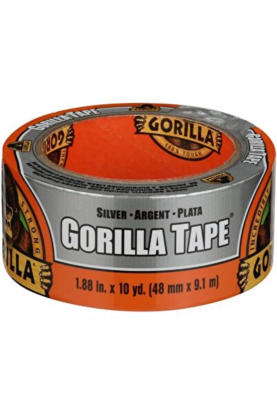 GORILLA Silver Duct Tape 1.88 inch x 10 yd 2 x Double Thick Adhesive,Tough,Re...