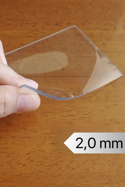 İzen 2,0 mm Şeffaf PVC Masa Örtüsü Dikdörtgen Kare Kalın Kaymaz Koruyucu Esne...