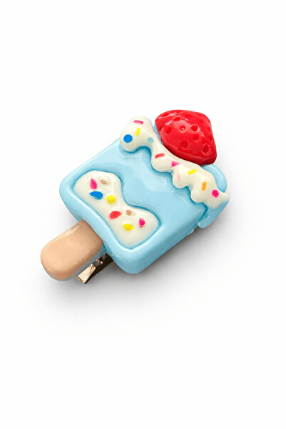 TAKIŞTIR مشبك جانبي على شكل آيس كريم باللون الأزرق