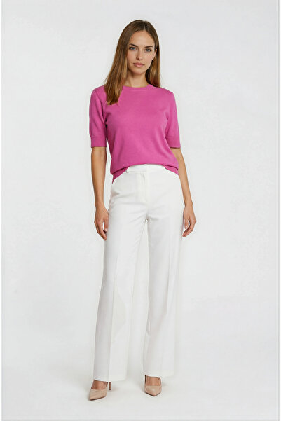 Spazio Bisiklet Yaka Kısa Kollu Triko PEMBE