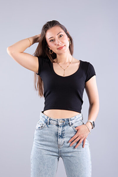 Mckanzie 6696 (N-2370) V-Neck Crop Camisole Bodysuit