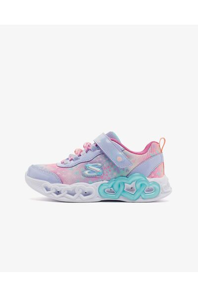 SKECHERS Infinite Heart Lights Pink Girls' Sneakers